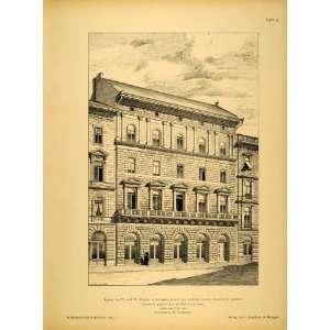  1890 Print Building Budapest Petschacher Architecture 
