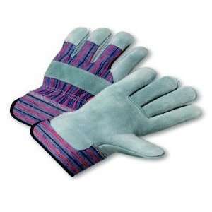  Safety Cuff Leather Palm Work Gloves 