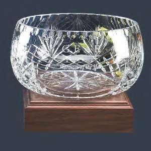   hand cut full lead crystal 8 bowl with base.