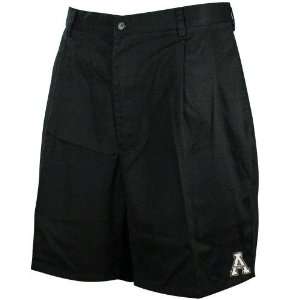   State Mountaineers Black Khaki Pleated Shorts