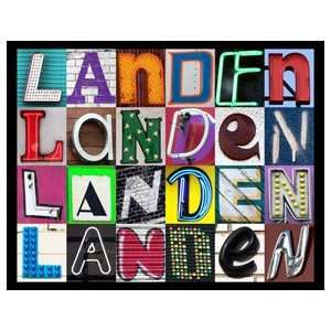 LANDEN Personalized Name Poster Using Sign Letters (Large 