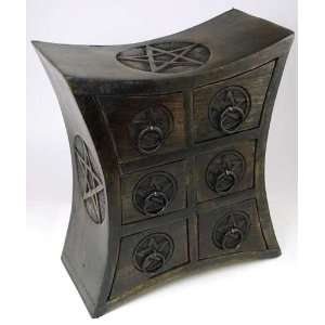  Six Drawer Curved Design Pentagram Herb Cupboard 