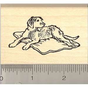  Labradoodle Dog Rubber Stamp   Wood Mounted: Arts, Crafts 