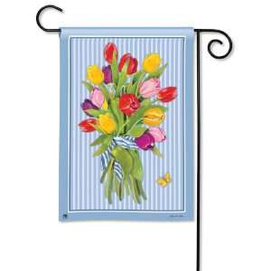 Magnet Works, Ltd. 100% All Weather Polyester Tulips Garden Flag, Fade 