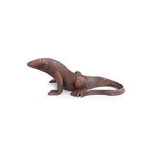    NOVICA Wood statuette, Baby Komodo Dragon
