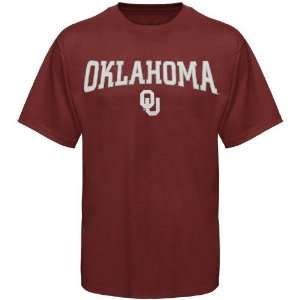  Oklahoma Sooners Youth Crimson Scripts T shirt: Sports 