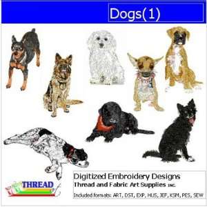  Digitized Embroidery Designs   Dogs(1)   CD Arts, Crafts 