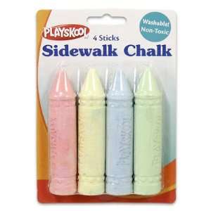  Playskool 4pc 4 Sticks Sidewalk Chalk Washable Non Toxic 