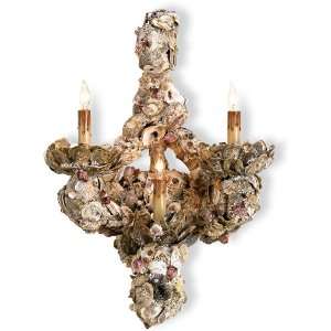  Currey and Company 5335 3 Light Oyster Shell Wall Sconce 