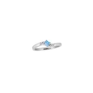 ZALES Personalized Princess Cut Birthstone and Diamond Accent Mothers 