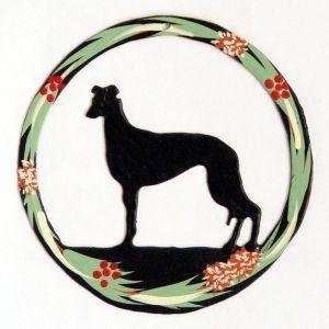   Hand Painted Dog Christmas Ornament   Greyhound: Home & Kitchen