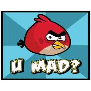  Postcard ANGRY BIRDS   U MAD? 