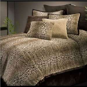 Veratex Cheetah Fur Comforter Set , D.King, Taupe