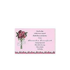  Rose Bouquet Wedding Invitations