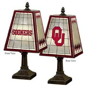  Oklahoma Sooners Hand painted Glass Lamp: Home Improvement