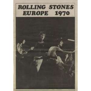 Rolling Stones Europe Concert Tour Promo Ad 1970 