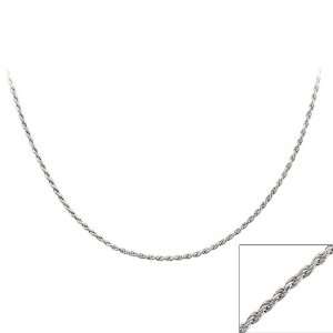   Mondevio Sterling Silver 18 inchTwisted Rope Chain Necklace: Jewelry