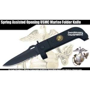  Assisted Opening USMC Marine Tactical Knife Folder: Sports & Outdoors