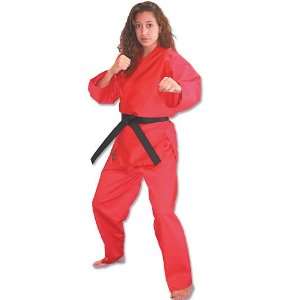  Karate Uniform Light Weight Red #000: Sports & Outdoors