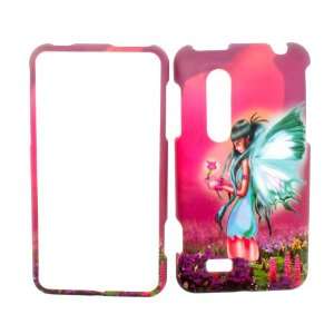 LG THRILL 4G FLOWER ANGELIC FAIRY RUBBERIZED COVER HARD PROTECTOR CASE 