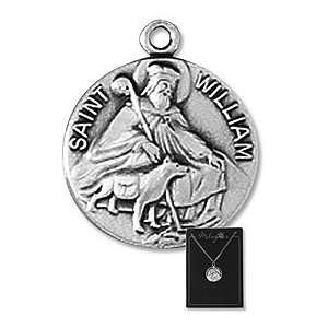  St. William Patron Saint, 3PK Lot Pewter Medals with 18 
