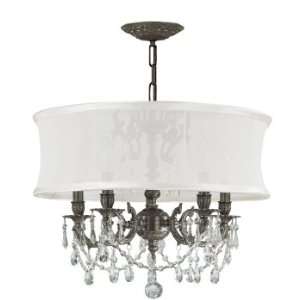  By Crystorama Lighting Soho Collection Pewter Finish 5 