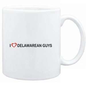    Mug White  I LOVE Delawarean GUYS  Usa States