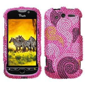   Protector Case for T Mobile myTouch 4G, Spiral Hearts Full Diamond