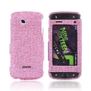 Baby Pink Gems Bling Hard Plastic Case Cover For Samsung Sidekick 4G 