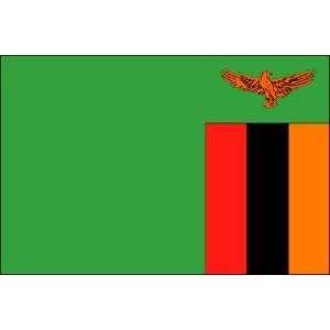   Zambia Poly   outdoor International Flag Made in US.