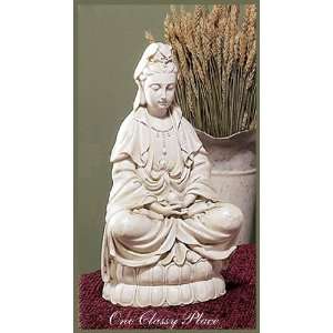  Beautiful Chinese Goddess Kuan Yin Sitting Statue: Home 