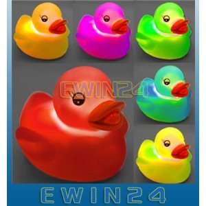  baby bath toy color changing yellow duck led lamp light 