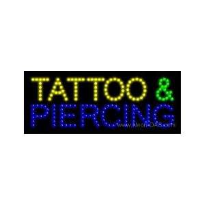 Tattoo Piercing LED Sign 8 x 20