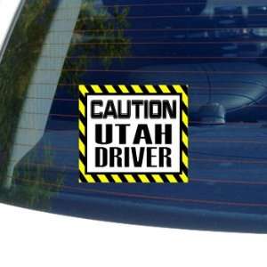  Caution Utah Driver   Window Bumper Laptop Sticker 