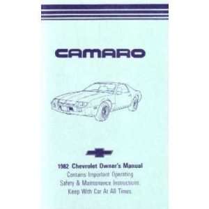    1982 CHEVROLET CAMARO Owners Manual User Guide 
