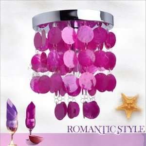  Natural Shell Chandelier (Red/purple/white)