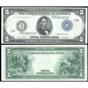  1907 Woodchopper $5 Dollar Bill Note 