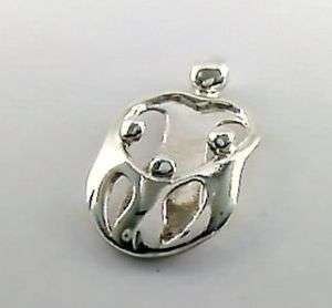 SILVER 925 FAMILY MOTHER AND 3 CHILDREN LOVE PENDANT  