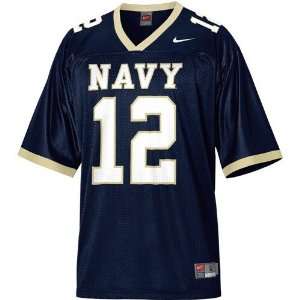  Nike Navy Midshipmen #12 Navy Blue Replica Football Jersey 
