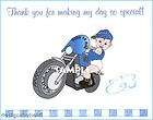 Motorcycle Biker Baby Shower Favor Tags Supplies Gifts items in 