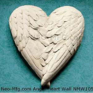  ANGEL WINGS HEART WALL SCULPTURE STATUE www.NEO MFG 10 