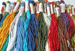 100 New Rayon Embroidery Thread Skeins.100 Solid Colors  