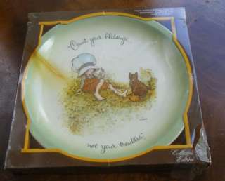 Holly Hobbie Plate Count Your Blessings, Not Troubles  