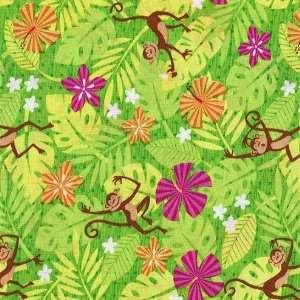  40 X 44 Monkey and Tropical Fun Niche Fabric Everything 