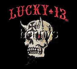 NEW Devil Skull biker work shirt, Lucky 13, XXL  