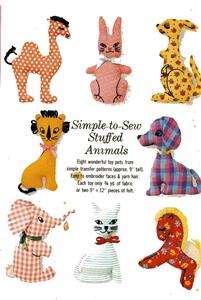 5767 Stuffed Toy Pattern Animals Camel Bunny Lion Dog  