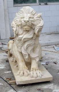 Estate Entry Lions, Marble Estate Lions, Hand Carved  
