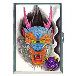 Dragon Asian Colorful Tattoo ID Holder, Cigarette Case or Wallet MADE 