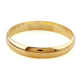   yellow Gold Filled Womens Openable Bracelet Bangle 60mm Free  