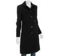 kenneth cole reaction black wool military tab coat